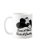 White Save Horse Ride Cowboy mugs