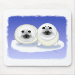 White Seal Pups Mousepad