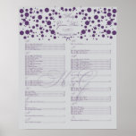 WHITE Seating Chart Poster posters