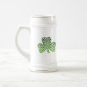 White Shamrocks in Green Shamrock Mug