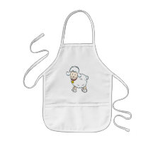 White Sheep baby apron