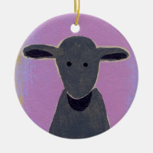 White Sheep, Grey Sheep, Black Sheep fun art Ornaments