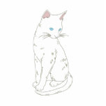 White Siamese Cat photo sculptures