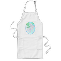 White Siamese Fighting Fish Aprons