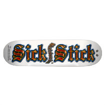 White ~ Sick Stick Logo Pro Deck