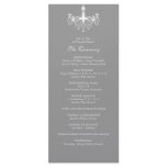 White & Silver Chandelier Wedding Program rack cards