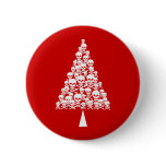 White Skully Xmas Tree buttons