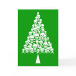 White Skully Xmas Tree cards
