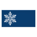 White Slowflakes Ice Crystals Photo Cards