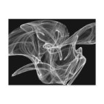 White Smoke Fractal Postcard