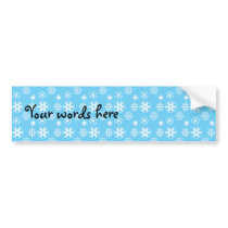 White snowflakes on blue
