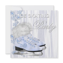 White Snowflakes Skates Ice Skating Party