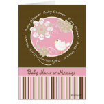 White Song Bird Baby Shower Cards