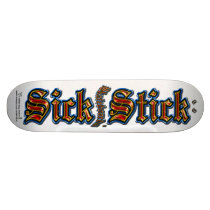 White Sparkle ~ Sick Stick Logo Pro Deck