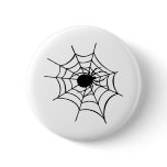 White Spider Web Pinback Buttons