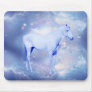 White stallion fantasy mouse pad