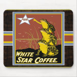 White Star Coffee Frog Mousepad