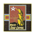 White Star Frog Coffee Magnet
