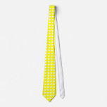 White Star Pattern on Yellow Necktie