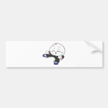White Steamed Bun in Martial Arts Pose Bumper Sticker