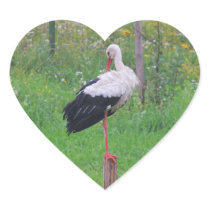 White stork sticker