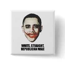 White straight Republican Male Button