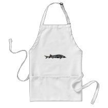 White Sturgeon Gyotaku-40-Item Apron