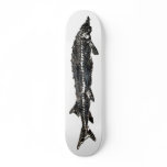 White Sturgeon Gyotaku SkateBoard