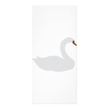 white swan icon personalized rack card