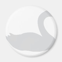 white swan icon refrigerator magnets