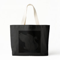 White Swan painting by DiDi Tote Bags