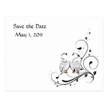 White Swan Save the Date Post Cards