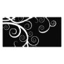 White swirls on black drawing photo cards