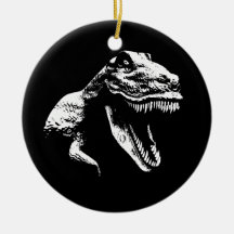 White T Rex Christmas Tree Ornaments