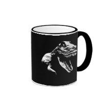 White T Rex Coffee Mugs