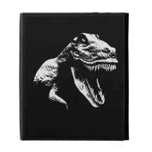 White T Rex iPad Folio Cases