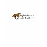 White & Tan Pit Bull Brother t-shirts