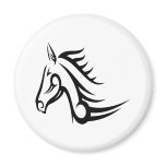 White Tattoo Tribal Horse magnets