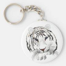 White Tiger Key Chain