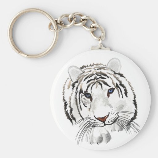 White Tiger Key Chain
