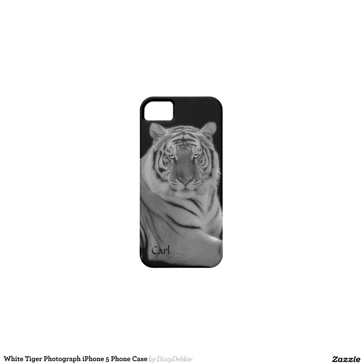 White Tiger Photograph iPhone 5 Phone Case iPhone 5 Case Zazzle