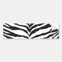 White Tiger Print Bumper Stickers
