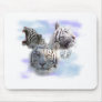 White Tigers Mouse Pads