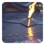 White Tomb of The Unknown Soldier (Kremlin Walls) Square Stickers