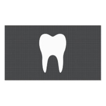 White tooth grey texture minimalist dentist dental business card templates