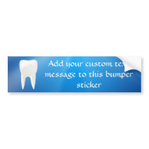 White Tooth on Blue Background