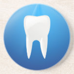 White Tooth on Blue Background