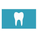 White tooth teal minimalist dentist dental business cards