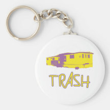 White Trailer Park Trash Poor Dumb Redneck Key Chains