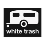White Trash trailer icon - trailer park postcards